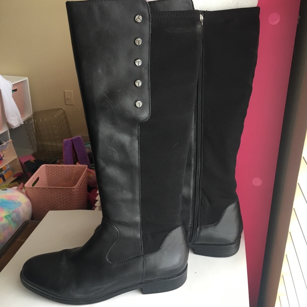 Tahari Black Knee High Boots